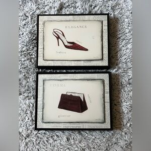 Wall art set Emily Adam’s Elegant Shoe and Bag Wall Art Set
